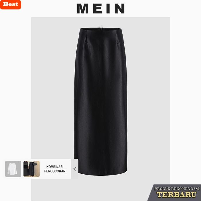 rok wanita kekinian [MEIN] ELEGANT Kekinian Style Rok Maxi Wanita Canggih Hitam Panjang Casual Baju 