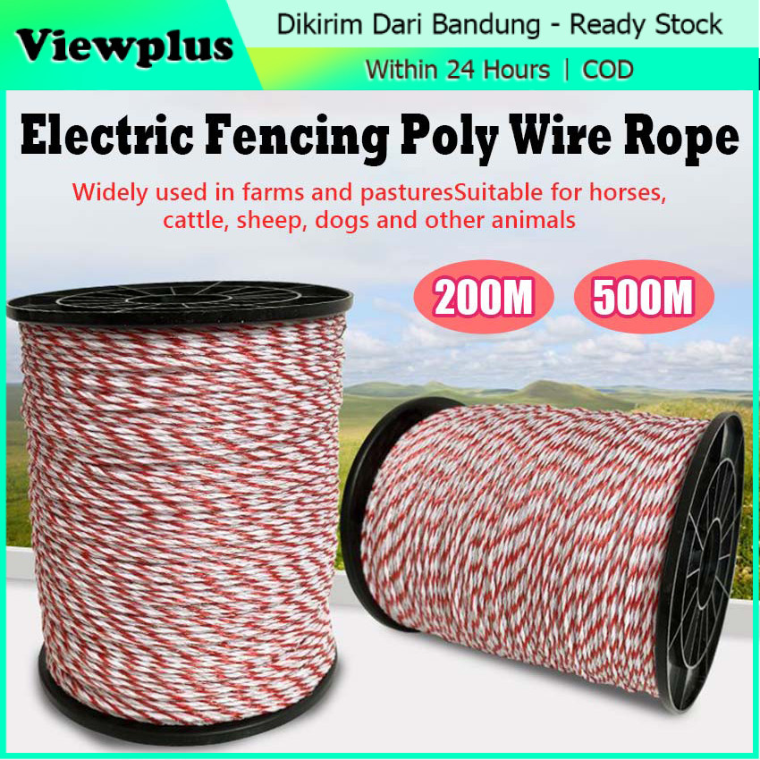 500M Kawat Pagar Kandang Listrik Polytwire diameter 2mm / Kawat Pagar Untuk Sapi Kambing Kuda / Kawa