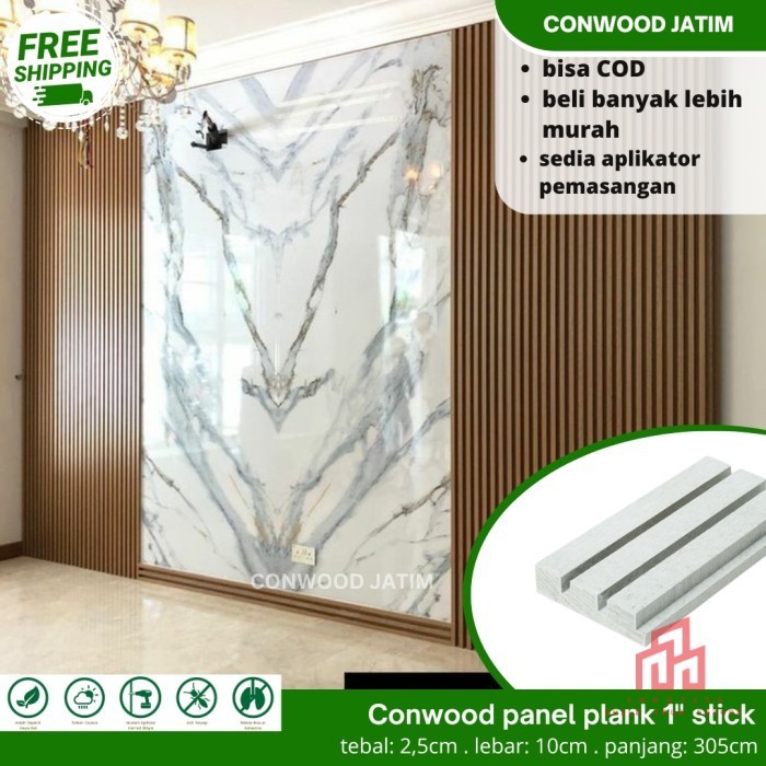 [JAMINAN TERMURAH] Conwood Panel 1 Stick / Plank 1 (2,5 x 10 x 305)cm /pcs