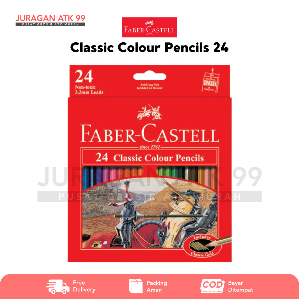 

Classic Colour Pencils 24 Pensil Warna Faber Castell 24 Warna
