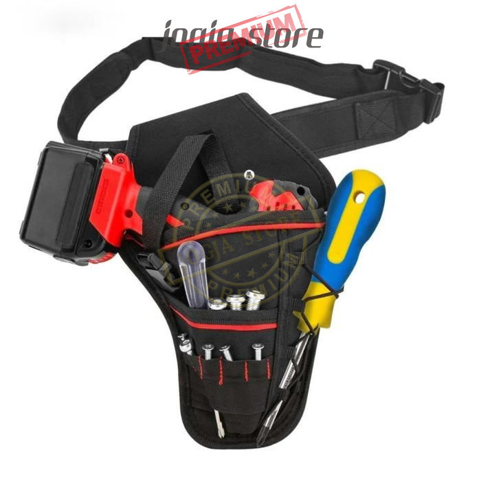Tas Pinggang Mesin Bor Cordless Tas Tempat Perkakas Sabuk Kantong Bor