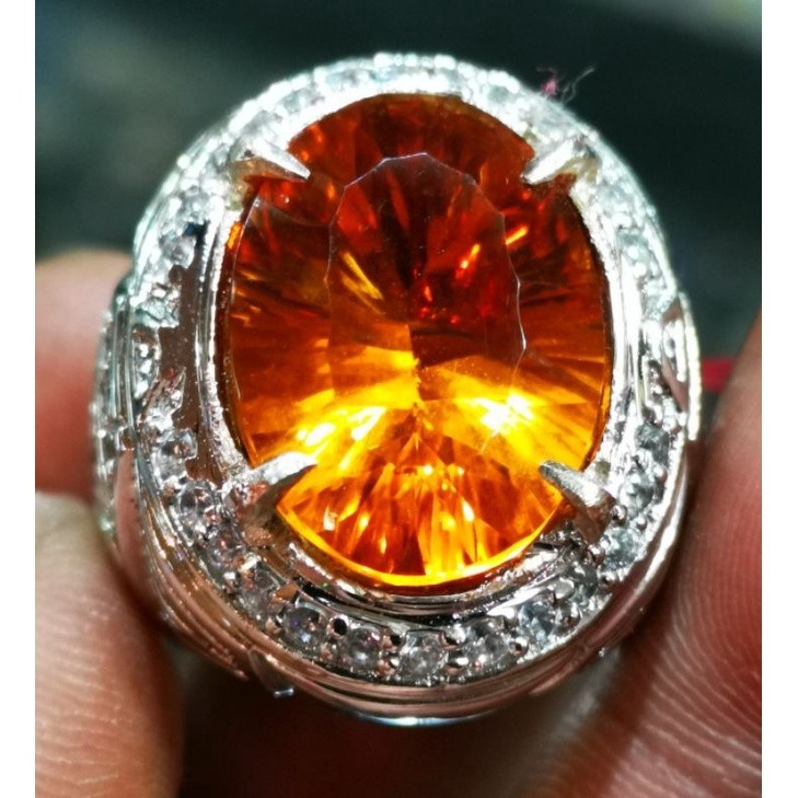 Batu permata natural madeira citrine