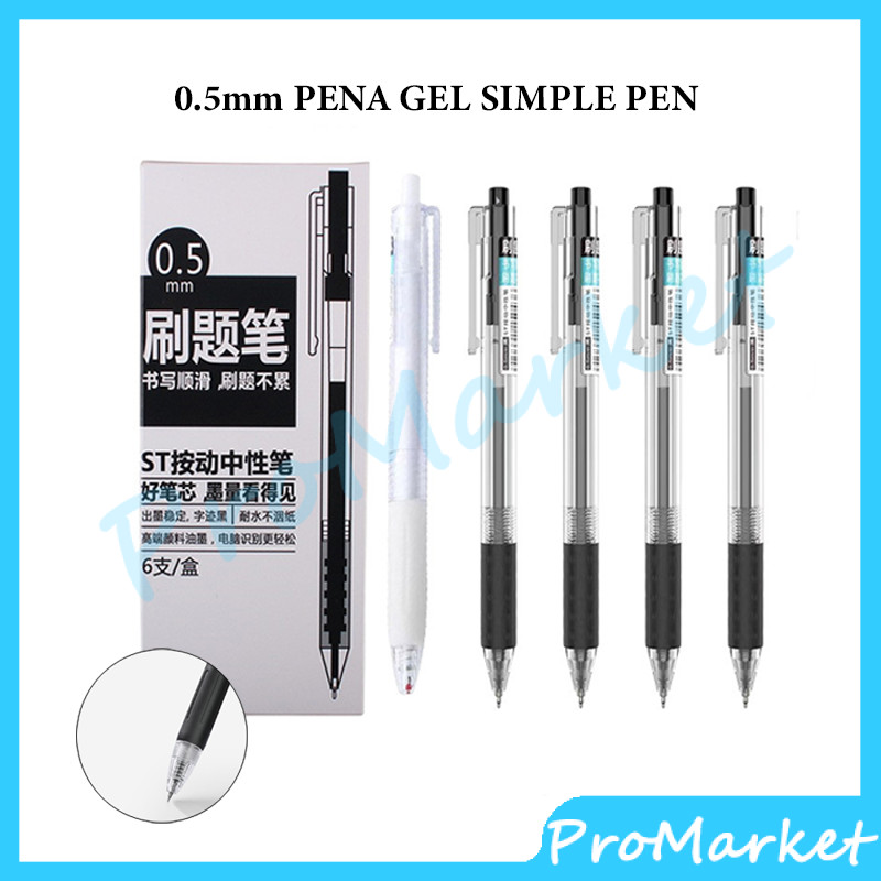 

Pulpen Gel Retractable Tinta Warna 0.5mm Ballpoint Alat Tulis Gel Pen / Gel Pen Pulpen Gel Retractable Tinta Hitam 1 PCS