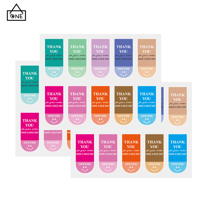 

COD❤️Stiker Kotak Hadiah Senyum Stiker Segel Bawa Pulang Stiker Label Perekat Diri