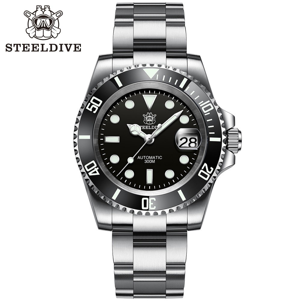 Jam Tangan Pria SD1953 Selling Ceramic Bezel 41mm Steeldive 30ATM Water Resistant NH35 Automatic
