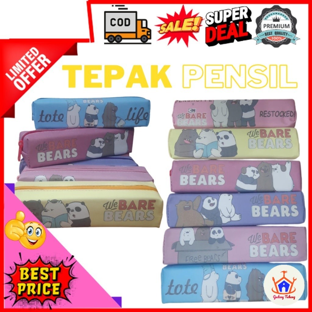

Gudang Tukang Kotak Pensil dan Tempat Pensil Aesthetic Bear Beruang Anti Air / Tepak Tempat Pensil Bolpen Serbaguna / Pencil Box