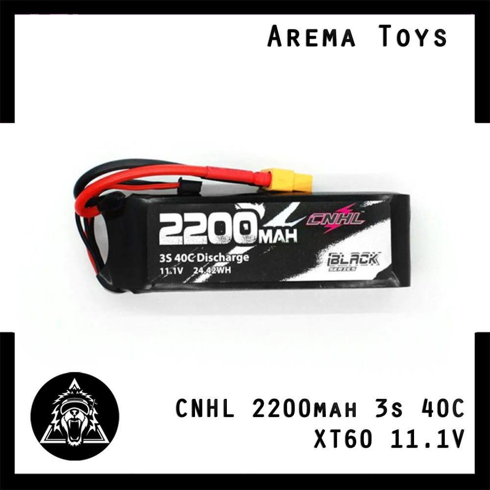 CNHL 2200mah 3s 40C XT60 11.1V LiPo Battery Baterai Black Series