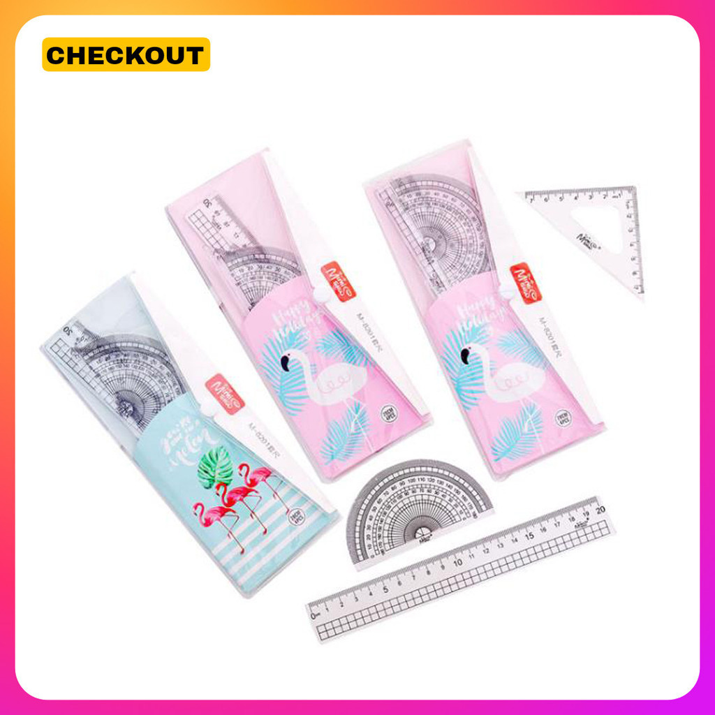

ALINEA - PENGGARIS PLASTIK 1 SET 4 MODEL / RULER 1SET PP109