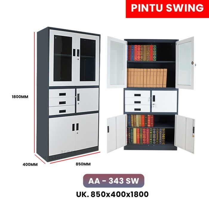 

PROMO!! -Lemari Arsip Kantor Lemari Besi Kantor Filling Cabinet - 36 SW - Swng/SlidngH36, Non Rakit
