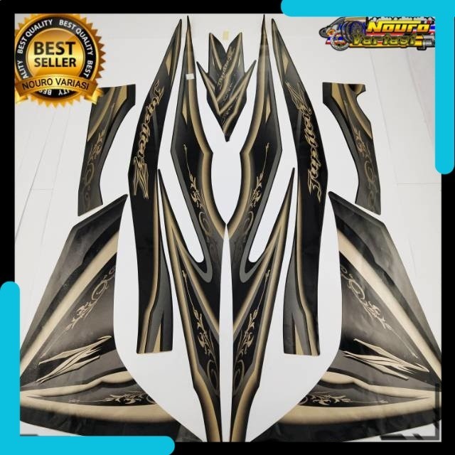 striping yamaha jupiter z new robot gold hitam 2010 2011 list body standar berkualitas  mantap nazia