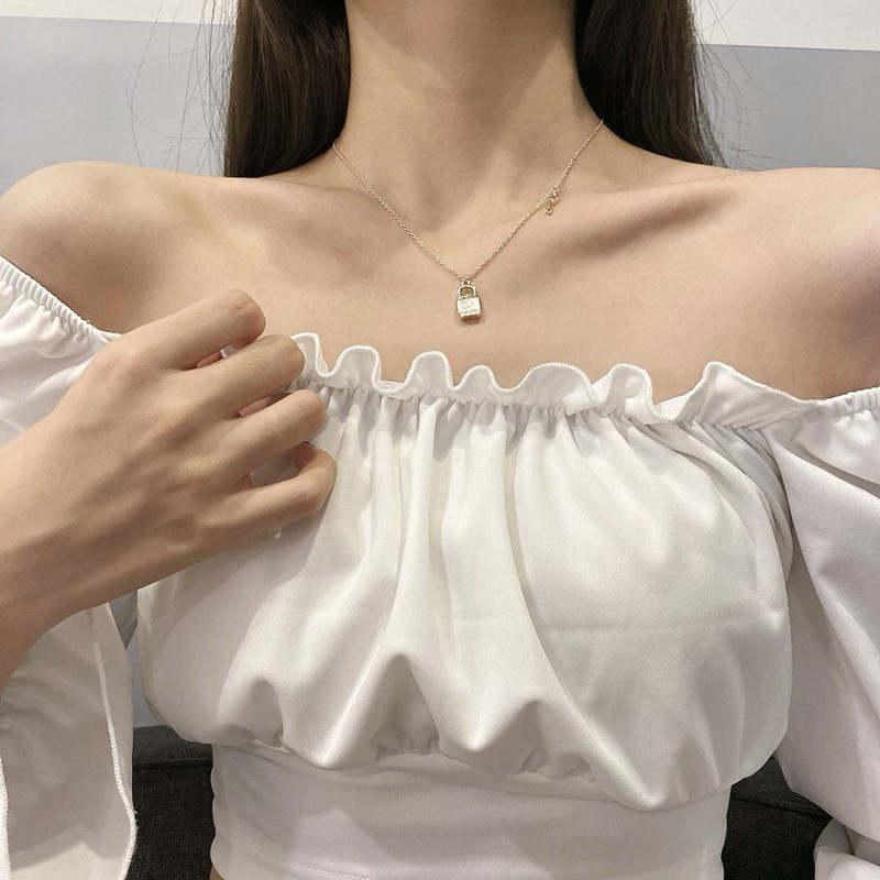 Passion.ID - Kalung Titanium Wanita Model Gembok Konci MK Anti Luntur Dan Anti Karat Simpel Elegan K