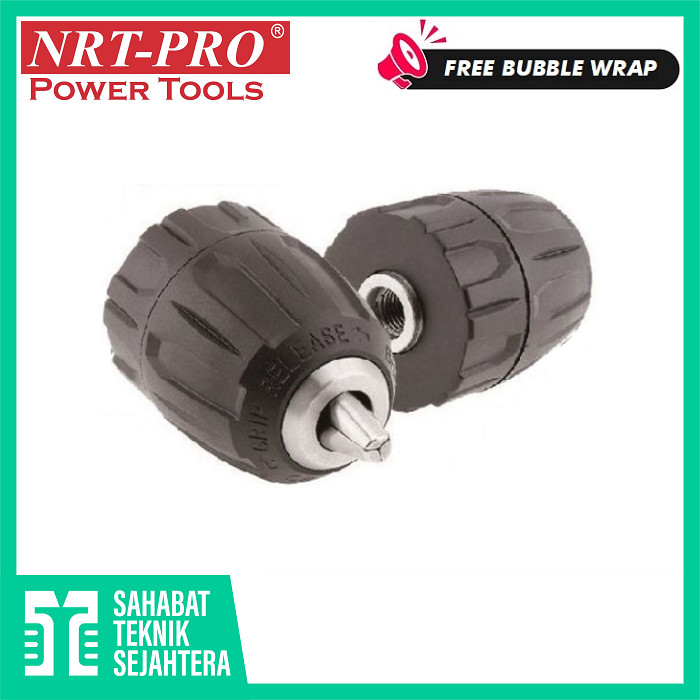 NRT-PRO Kepala Bor 10mm 3/8" Cordless Keyless Drill Chuck Tanpa Kunci