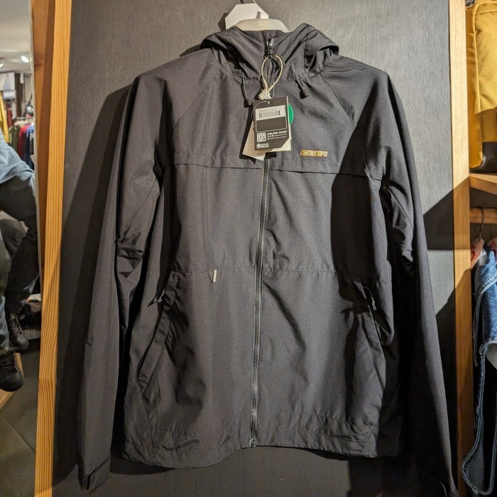 EIGER JAKET MOTOR RAINTOUR JACKET HOODIE - BLACK