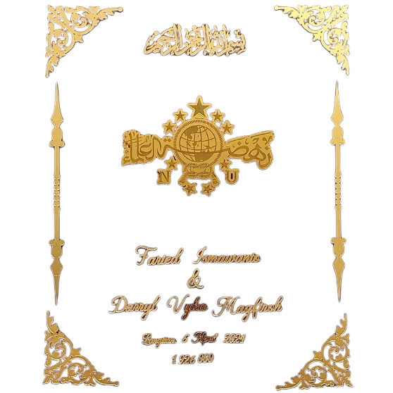 Paket DEKORASI mahar pernikahan akrilik mirror logo NU Nahdlatul Ulama