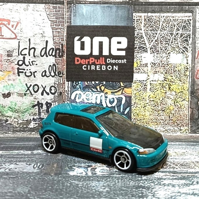 HW 92 honda civic eg hijau new loose HOTWHEELS MINIATUR DIECAST