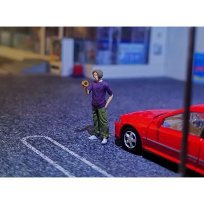 Miniatur Figure Skala 64 Initial D Shingo Shoji Diorama Maket Hot Wheels