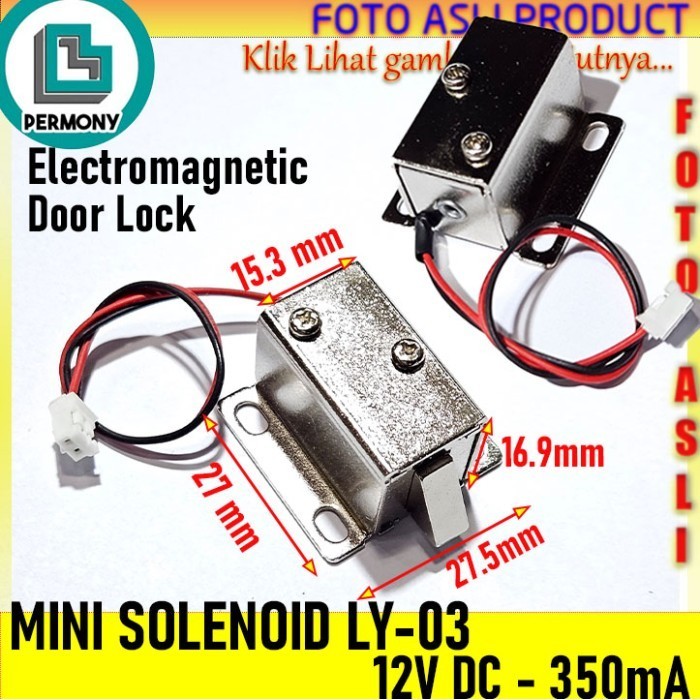 

[MALL] BEST SELLER Selenoid 12V Untuk Kunci Otomatis pintu Rumah Door Lock solenoid