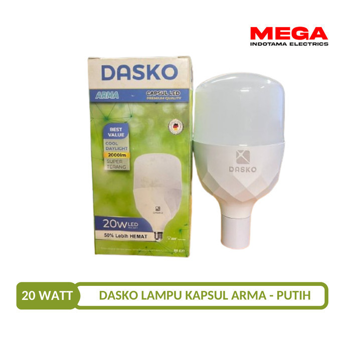 Lampu LED DASKO Arma Kapsul 20 Watt - Cool Daylight