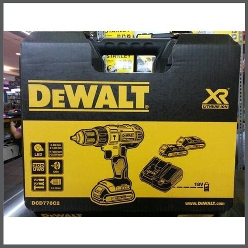 Terlaris - DeWalt DCD776C2 Cordless Hammer Impact Drill Mesin Bor Tembok Batere