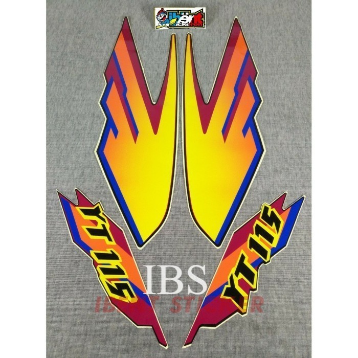 STIKER STIKER YT 115 ORANGE OREN STRIPING LIS STANDAR ORI YAMAHA YT115 POLET