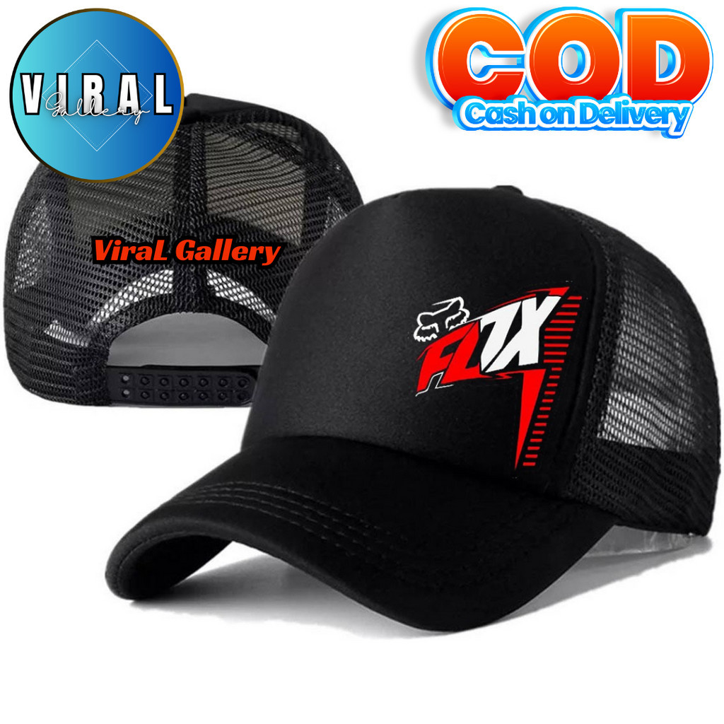 ViraL Gallery Topi Trucker FOX - Topi Distro FOX Logo - Topi FOX Premium - Topi Pria Dewasa - Topi P