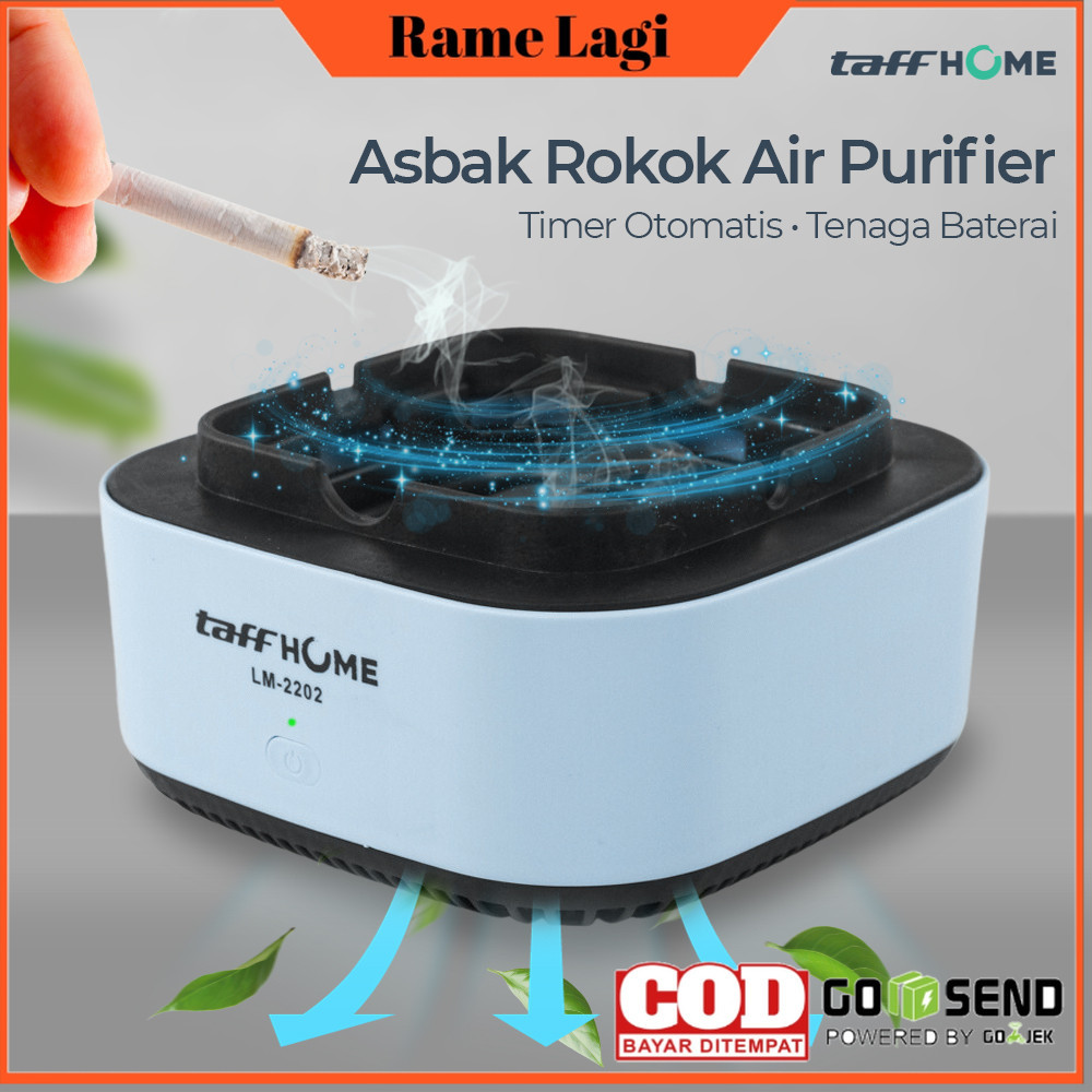 TaffHOME Asbak Rokok Air Purifier Filter Cigar Ashtray - LM-2202 - Blue - 7RHAR2BL