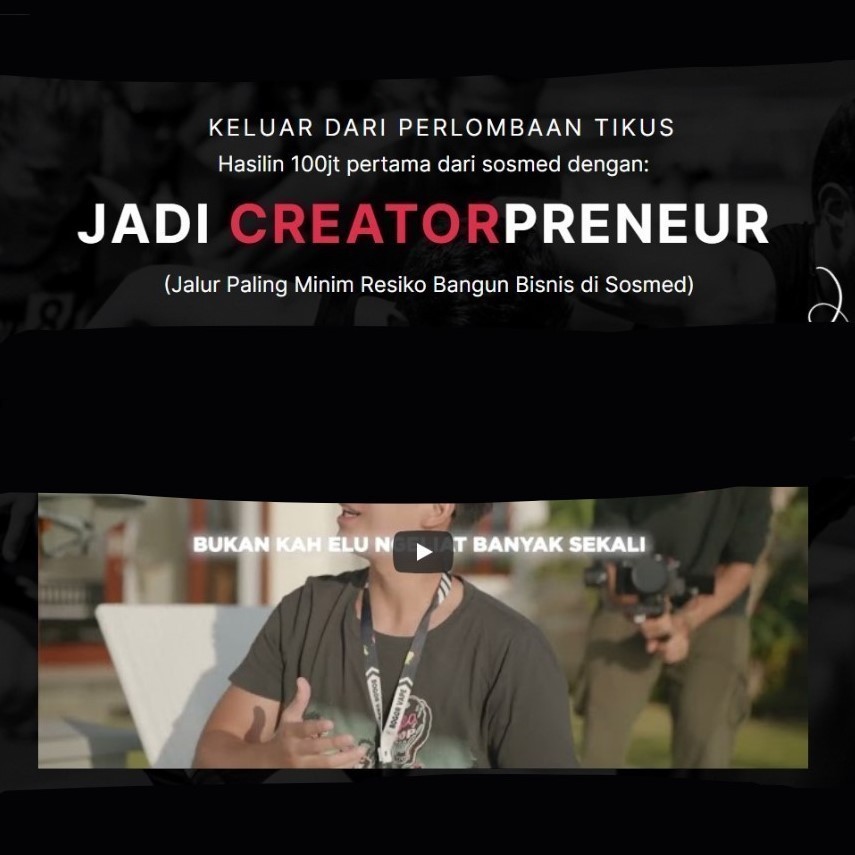 (2028) JADI CREATORPRENEUR ; Content Hack Hasilin 100jt Pertama Dari Sosmed - Ebook - buku