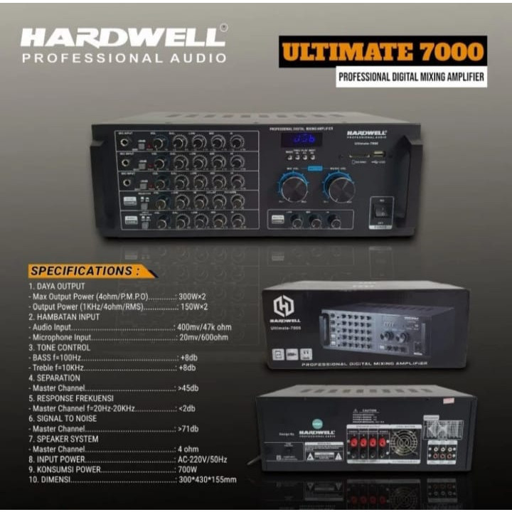 Grosir Power Amplifier Hardwell ULTIMATE 7000 Original Ampli Ultimate 7000