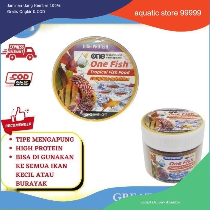 Pelet ONE FISH Makanan Ikan Hias Pakan Pelet Guppy Cupang Koki MERAH