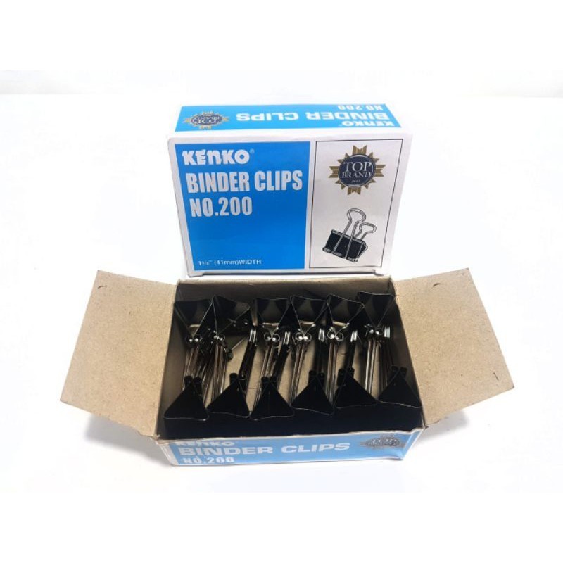 

Harga Grosir ( Per Kotak /12pcs) Binder Clip Penjepit KENKO No.200 Top Brand