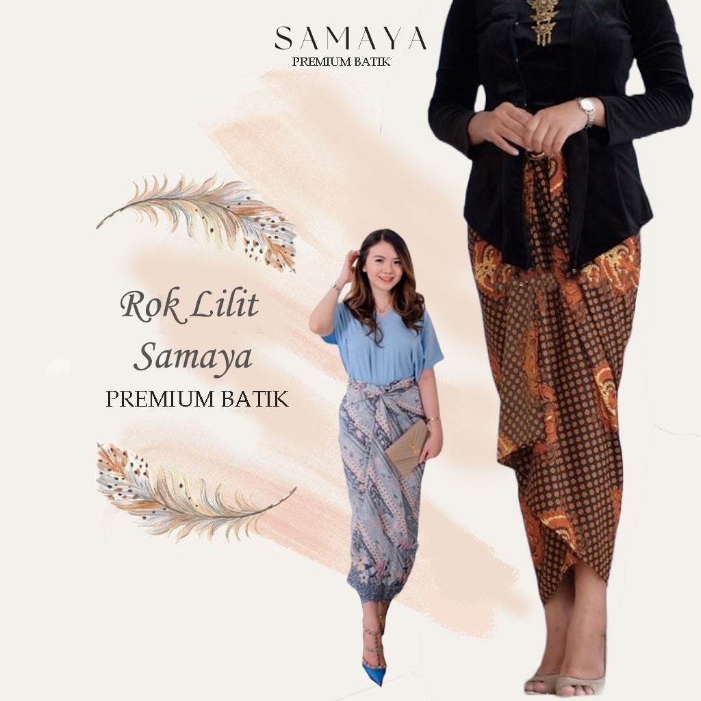 LURIK JAWA SAMAYA - Rok Lilit Batik Modern  | Rok Bawahan Kebaya Batik | Rok Wisuda Kondangan Pesta 