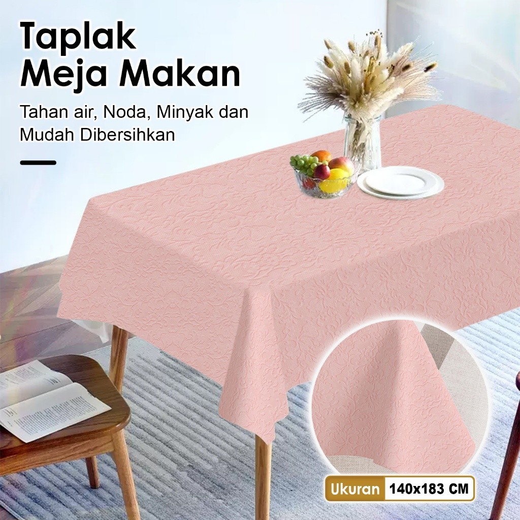 [LUCKY] KUALITAS Jual Taplak Meja Makan Polos 140X183cm_ Taplak Meja Makan Plastik Polos_ Taplak Mej