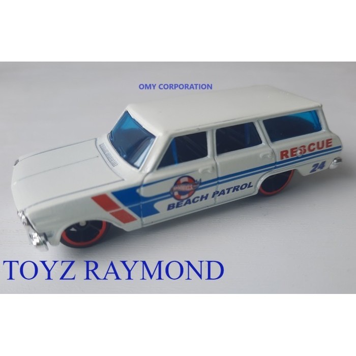 Hotwheels 64 Chevy Nova Station Wagon putih beach patrol ok