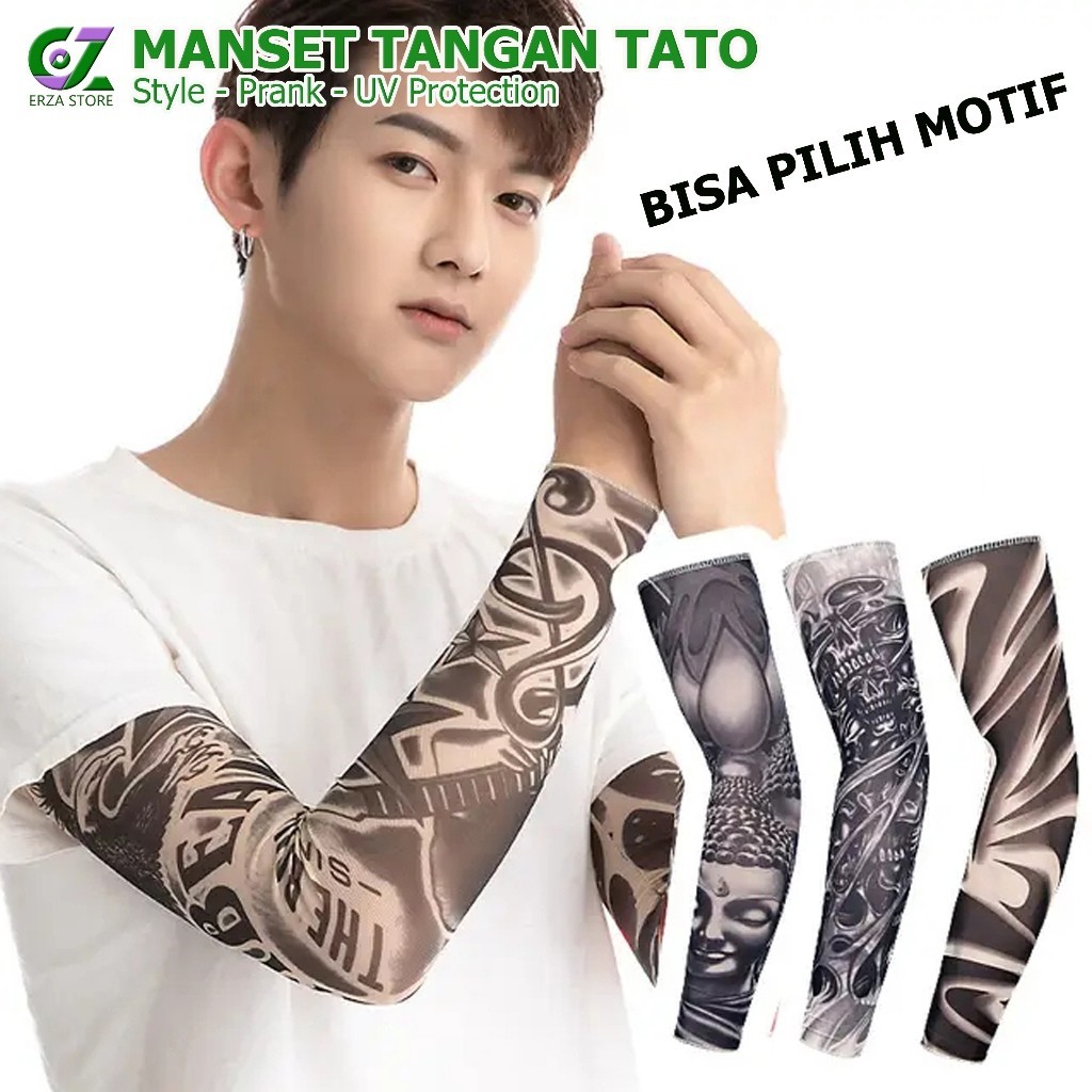 GRATIS ONGKIR Deker Tangan Panjang / Manset Tangan Tato / Arm Sleeve
