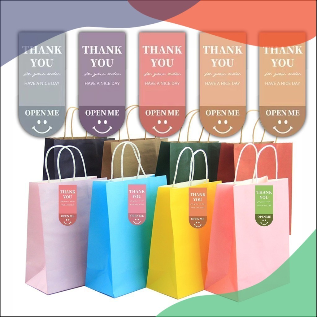 

STIKER (isi 100 pcs) Smile Emoticon Terima Kasih Stiker Tag Buka Saya Terima Kasih Semoga Harimu Menyenangkan TOKO_BLACU