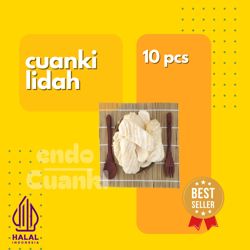 

10 Pcs CUANKI LIDAH 1 Bal Cuangki lidah Batagor Khas Garut Pelengkap Baso Aci, Seblak, Mie Instan