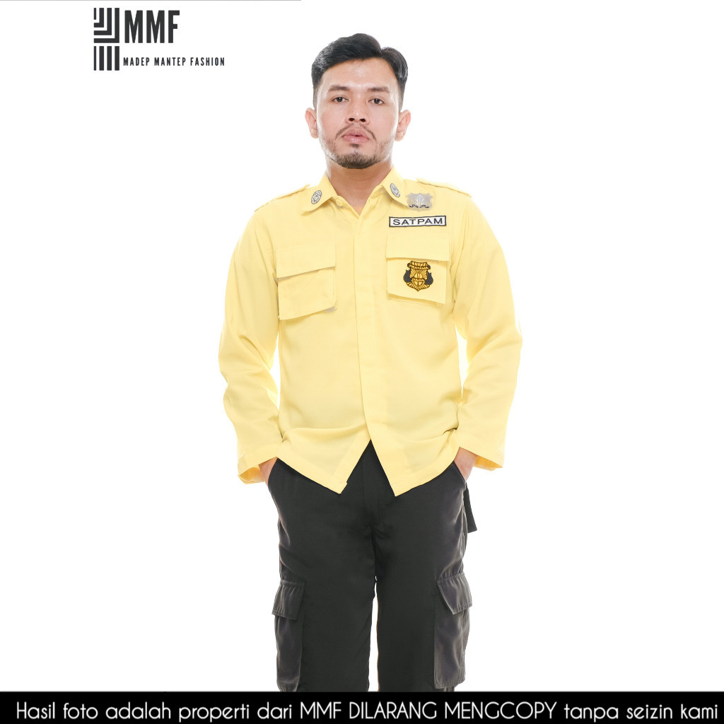 Mssashop Baju Seragam Security Satpam Terbaru Krem Terbaru Seragam PDL Satpam Krem Terbaru - SERAGAM