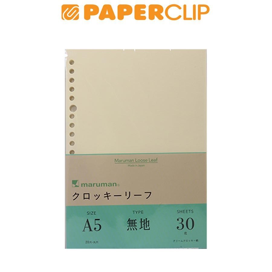 

LOOSE LEAF A5 MARUMAN L1336 30S POLOS / UNRULED CREAM CROQUIS
