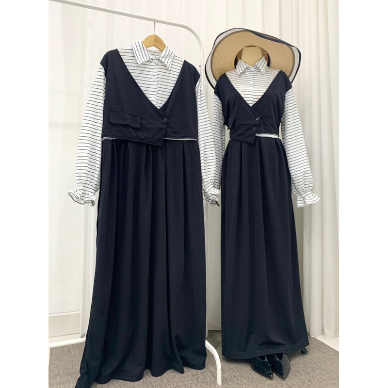 GAMIS WANITA Kode 1046 Gamis Vest 2in1 Pocket