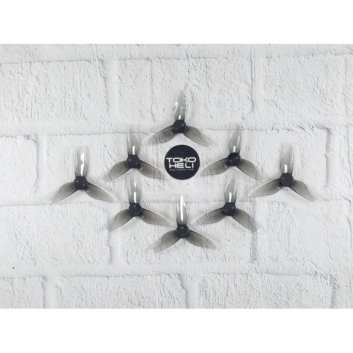 4 Pair Gemfan Hurricane 2023 3 Blade 2" Propeller - Clear Gray