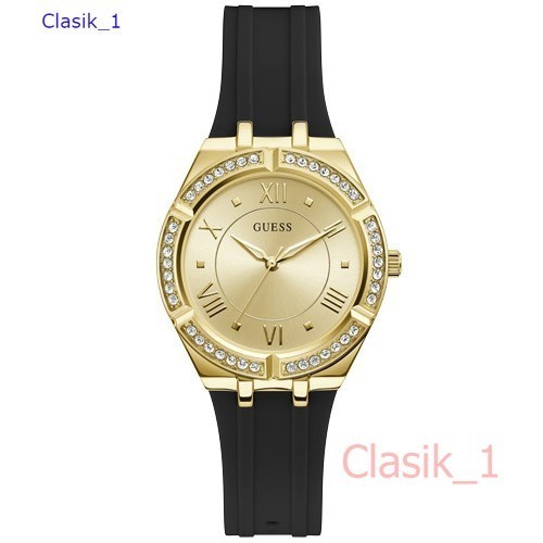 Original 100% GUESS GW0034L1  COSMO Jam Tangan Wanita  Gold Rubber