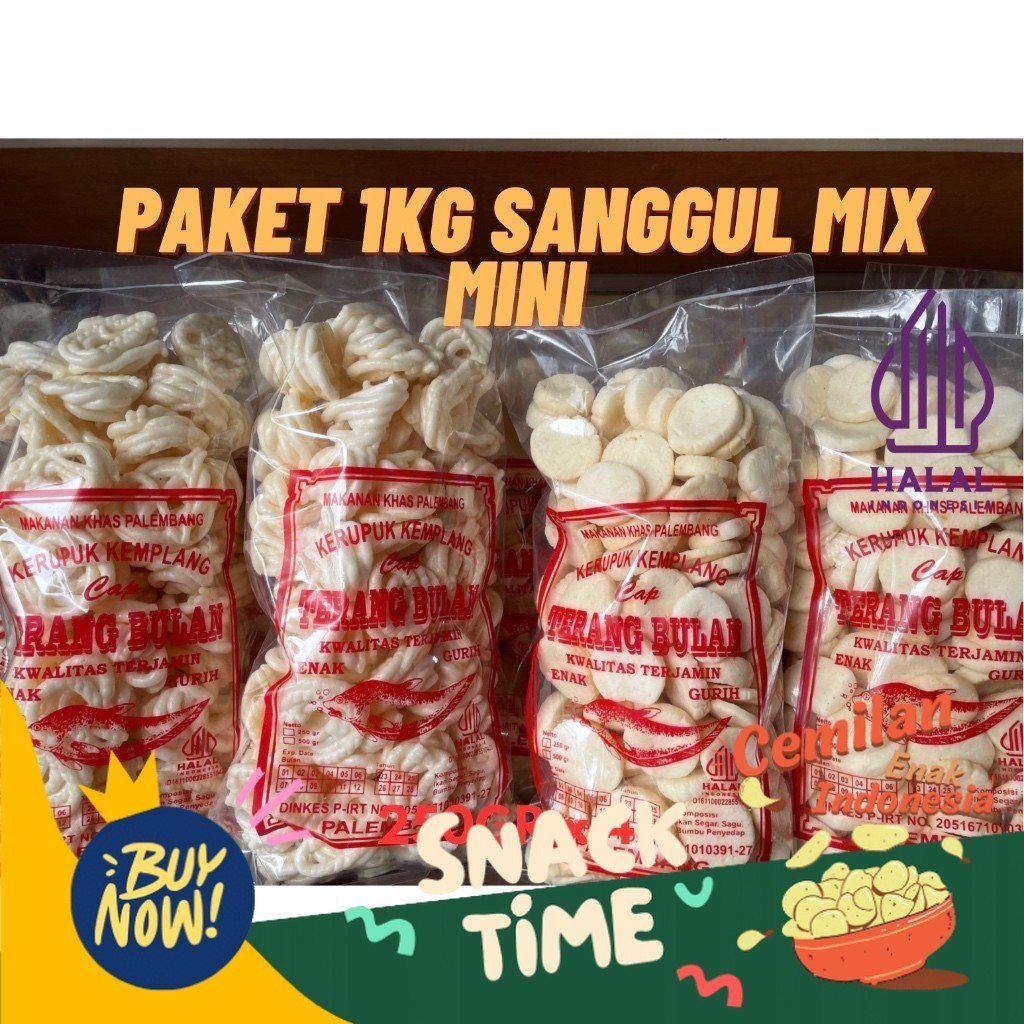 

Special Diskon PAKET 1KG KERUPUK SANGGUL MIX KEMPLANG MINI