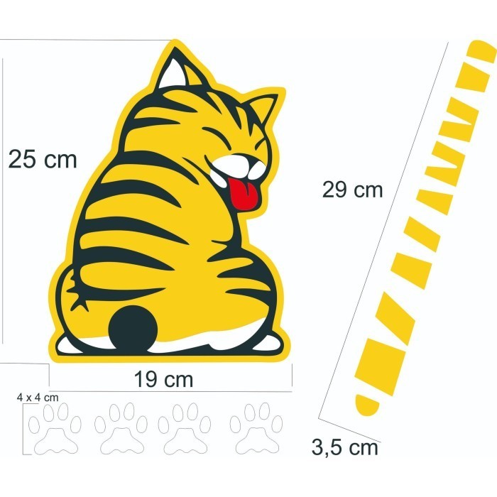 stiker cutting kucing wiper mobil avanza calya sigra kaca belakang sticker kucing