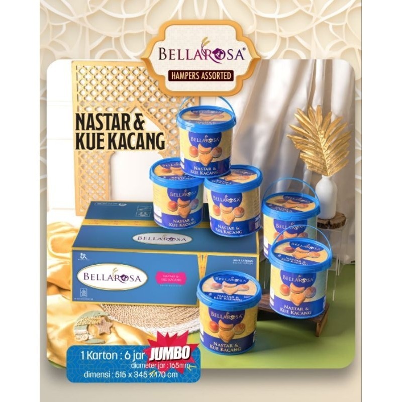 

DISKON Bellarosa Paket Nastar dan Kue Kacang - Kue kering dalam ember