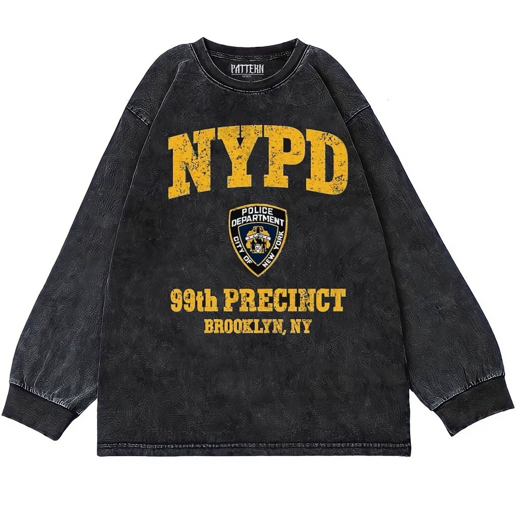 Patternmerch "NYPD 99 precinct brooklyn" Oversize T-Shirt | Longsleeve Oversized | washing tee | Kao