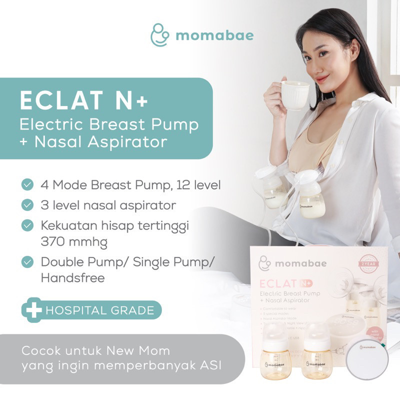 MOMABAE - ECLAT N+ Double Breast Pump / Pompa ASI Elektrik / Breast Pump Electric / Pumping ASI Elek