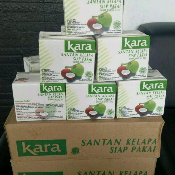 

Santan Kelapa Kara 200 ml x 10 pcs 1 Dus Karton isi 10 kotak / 10 pax