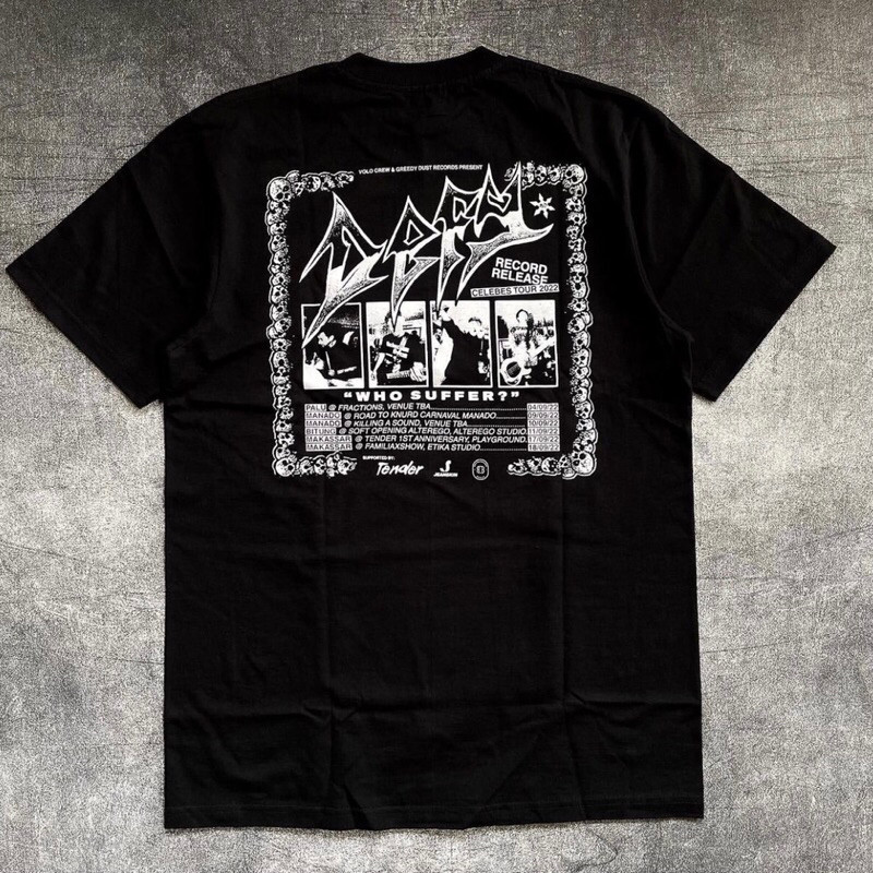 Tshirt Kaos DEFY HC - CELEBES TOUR 2022 Kaos Beatdown Defy Hc Cotton COmbed