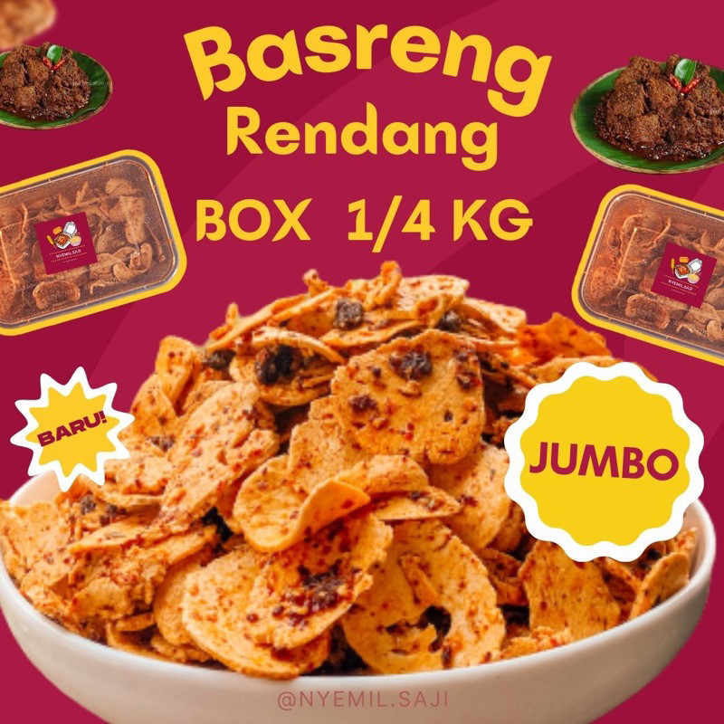 

PROMO PUNCAK BOX BASRENG RENDANG 250 GRAM STOK TERBATAS