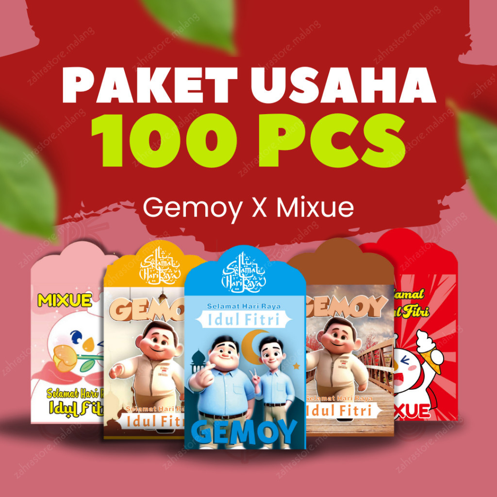 

100 pcs amplop Medium GEMOY MIXUE VIRAL 2024